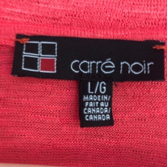 Carre Noir 3/4 sleeve burnout v-neck top size large - Picture 5 of 9